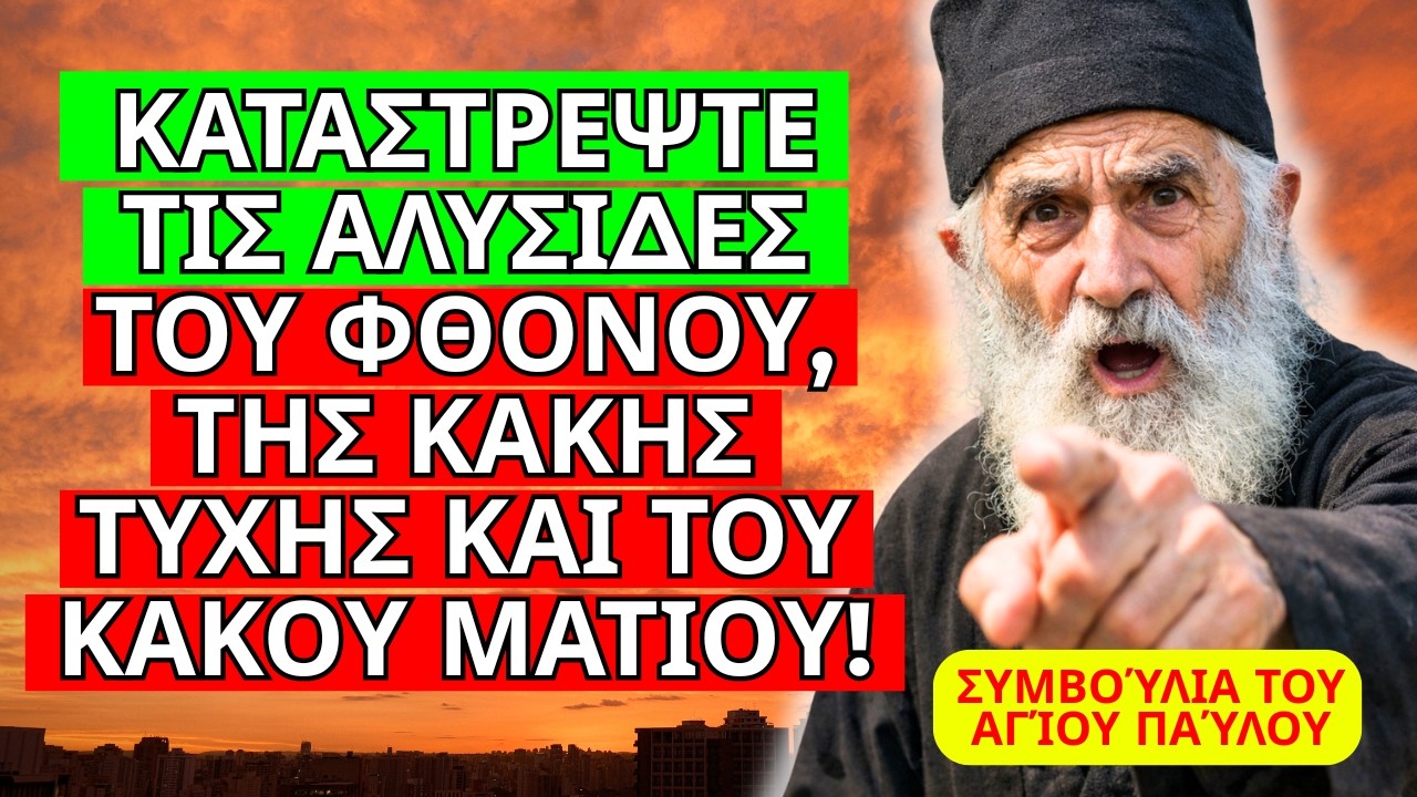 ΨΑΛΜΌΣ ΣΥΝΤΡΙΠΤΙΚΟΣ ΓΙΑ ΝΑ ΚΑΤΑΣΤΡΈΨΕΙ ΤΑ ΔΕΣΜΆ ΤΗΣ ΖΉΛΙΑΣ ΚΑΙ ΤΗΣ ΚΑΚΟΤΥΧΊΑΣ –  ΤΟΥ ΑΓΊΟΥ ΠΑΪΣΊΟΥ