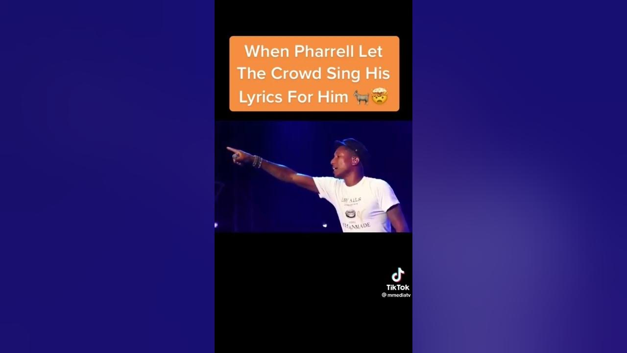 PHARRELL WILLIAMS LET CROWD SING HIS SONG 😱😊😯 #shorts #tiktok