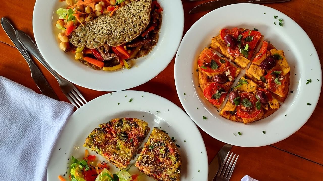 Нутовый омлет/Морковная пицца/Гречневый омлет. 3 здоровых и веганских РЕЦЕПТА