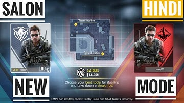 New 1V1 Mode In COD Mobile | New Salon Map Gameplay | New Map Coming Soon To COD Mobile | HINDI|