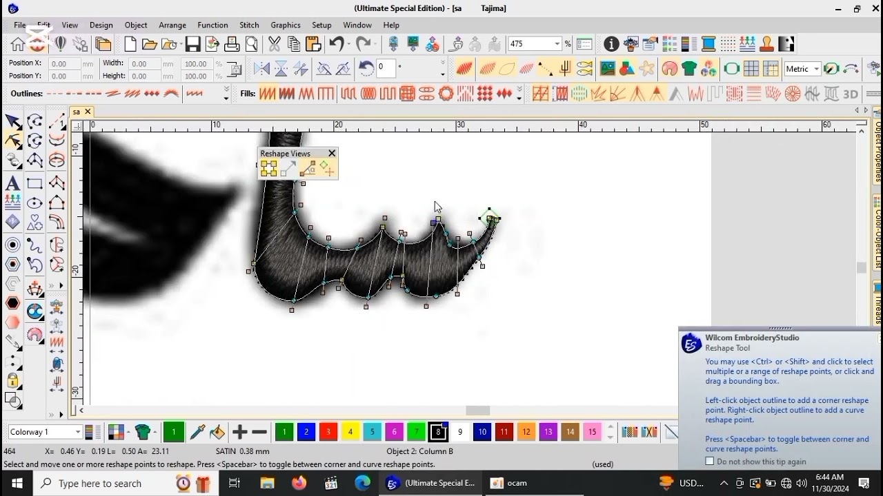 Embroidery digitizing design