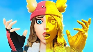 Fortnite game play trying to get full gold skye