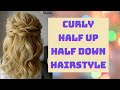 Curly half up half down hairstyle