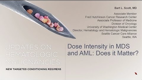 Dose Intensity in MDS and AML:  Does It Matter?