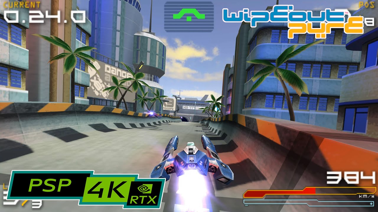Wipeout Pure / 4K PSP emulator PPSSPP / RTX 2080ti - YouTube