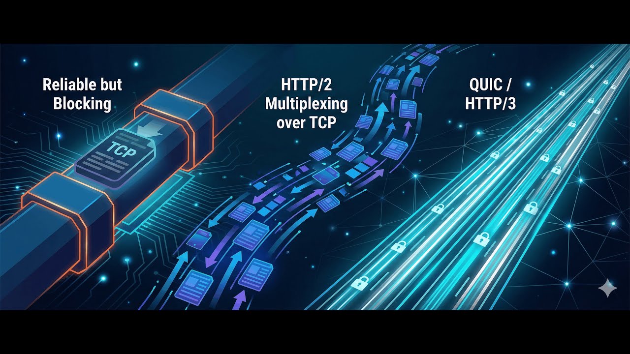 TCP vs UDP vs QUIC | Why HTTP/3 Exists | Head-of-Line Blocking Explained Simply