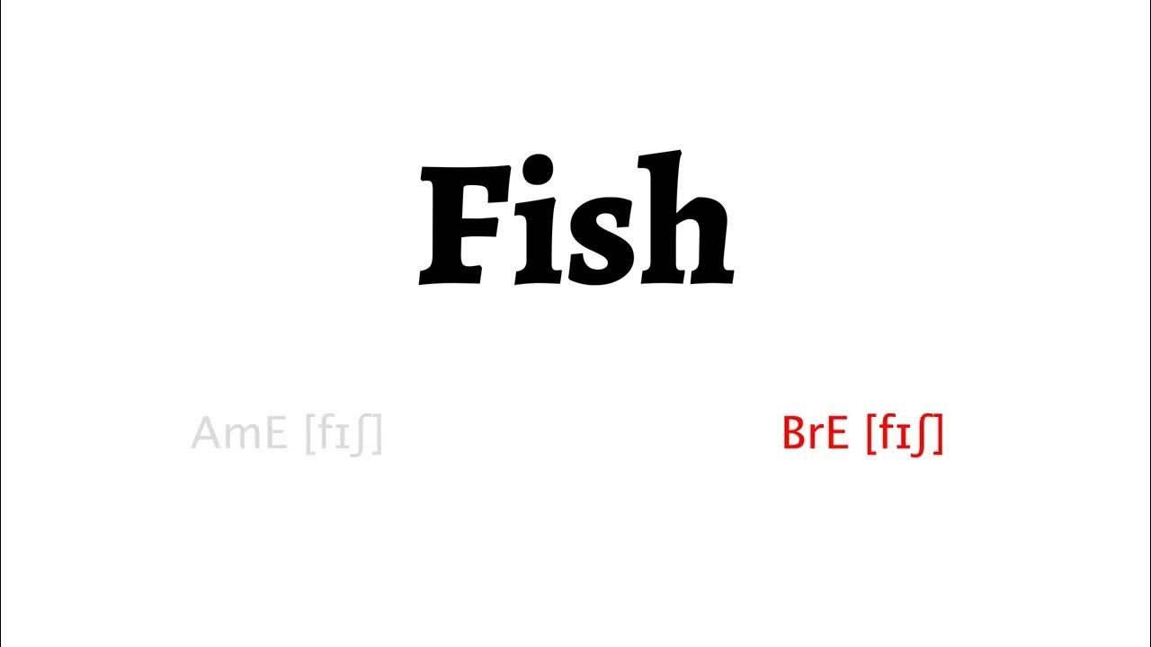 How to Pronounce fish in American English and British Englishfish YouTube