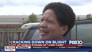 City of Mobile cracking down on blight by removing "junk cars"