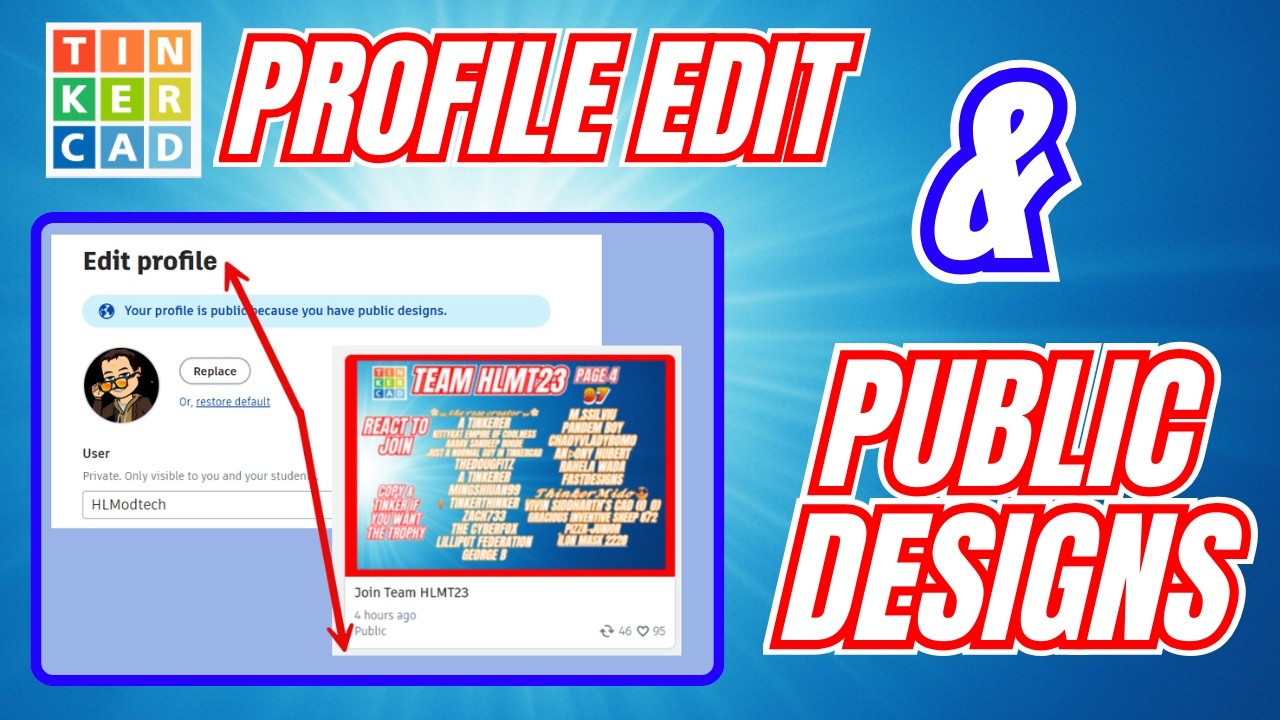 Простые шаги для того, чтобы сделать ваш профиль и проекты в Tinkercad общедоступными 🚨