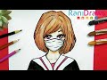 Cómo dibujar una CHICA CON MÁSCARILLA - Paso a paso