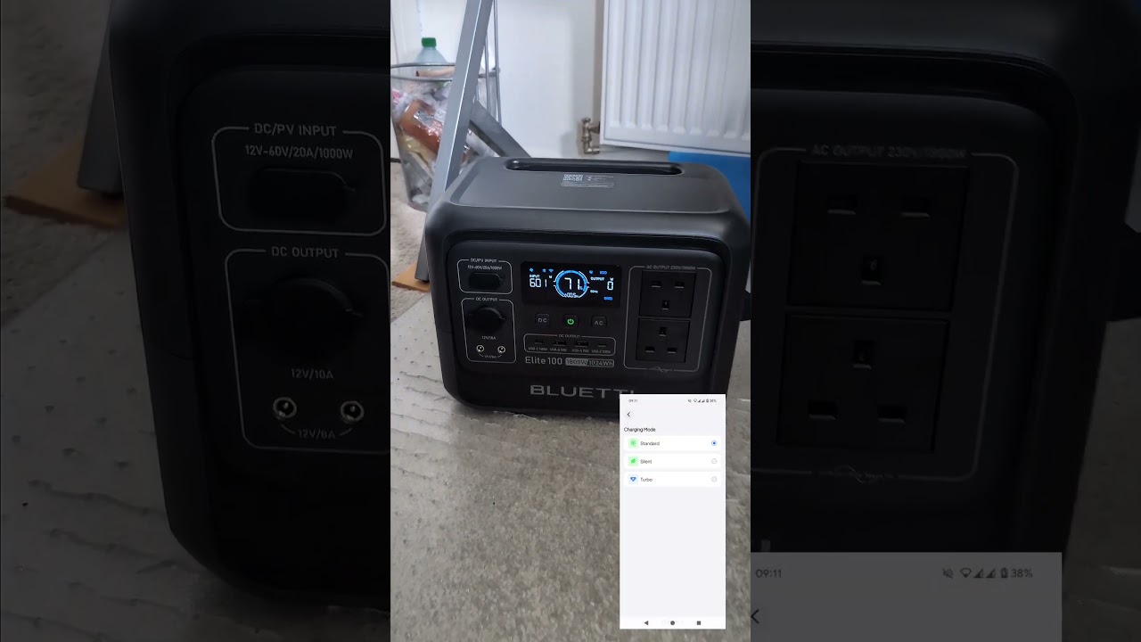 BLUETTI Elite 100 v2 - Noise level in each charging mode 