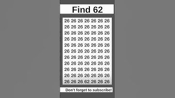 🔍 TEST Your Observation Skills With This FAST Number Game #short