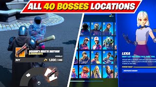 ALL 40 BOSSES &amp; CHARACTERS LOCATIONS - Fortnite Season 5 Chapter 2