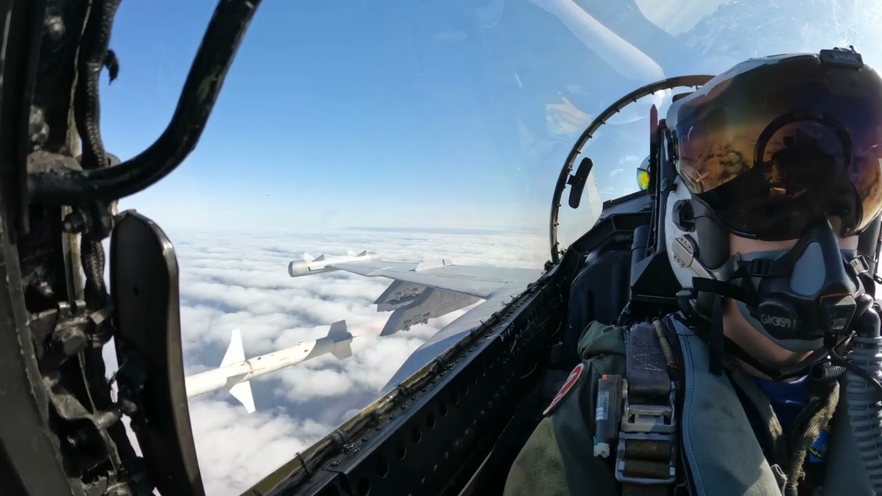 VAQ-130 HARM (High-Speed Anti-Radiation missile) Shoot.