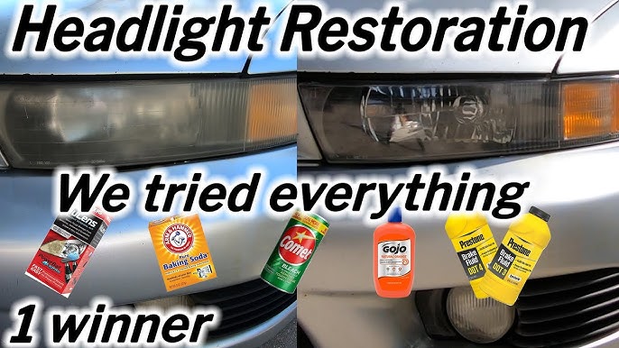 Gliptone Headlight Restoration Kit, Quick and Simple 2-Step Process,  Restores 4 Headlights