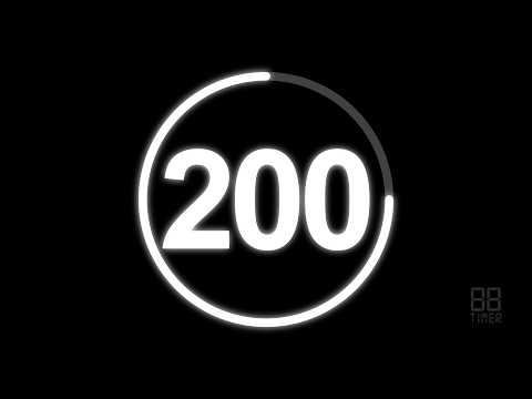 200 Second Countdown Timer with clock Ticking sound & Finish alarm beep #timer #clock #countdown