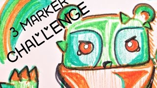 The 3 Marker Crayola Challenge | Speed Drawin' screenshot 5
