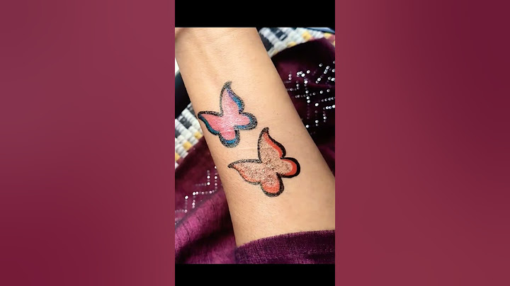 Butterfly tattoo trick 🦋 butterfly tattoo #easy #trending #tattoo #temporarytattoo #latest #art