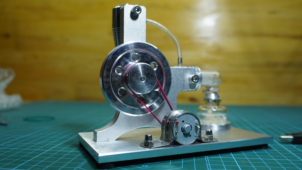 DIY mini external combustion engine - YouTube