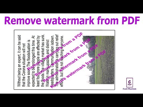 How to remove watermark from pdf document using Foxit PhantomPDF