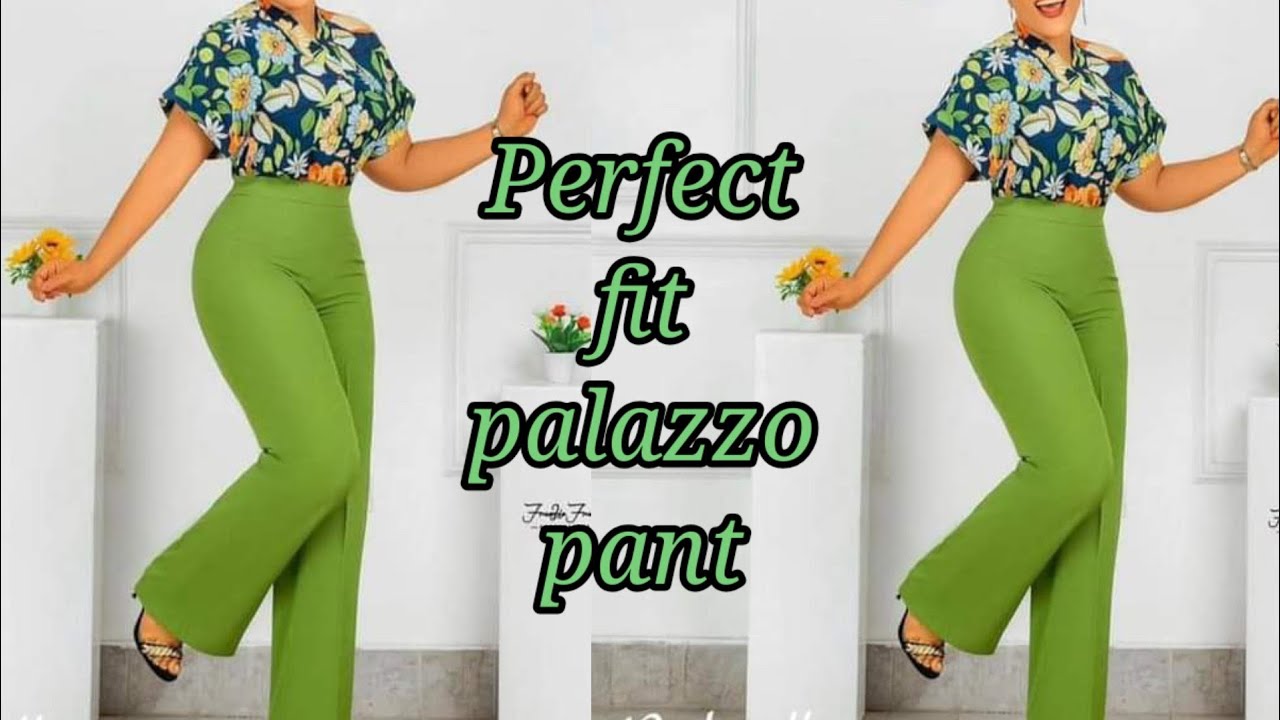 How to cut a palazzo pant with side zipper/ Best fit palazzo