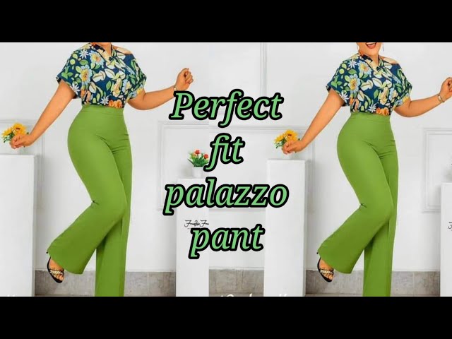How to cut a palazzo pant with side zipper/ Best fit palazzo/Nelostitches class=