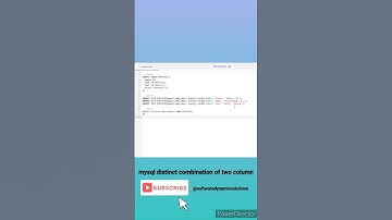 Mysql Distinct Combination of Two Columns
