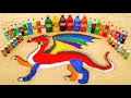 How to make rainbow dragon with orbeez colorful big coca cola fanta and mentos  popular sodas