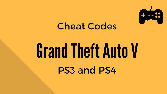 All codes for GTA 5 on PS3 (PlayStation 3)