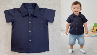 ⭐ “Baby Boy Shirt Cutting &amp; Stitching Tutorial | Very Easy Method for Beginners”