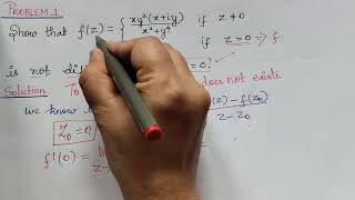 Differentiability in complex Analysis  Wealth