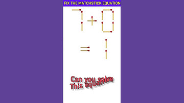 fix the matchstick equation Puzzles #riddles #puzzle #challenge #quiz #maths