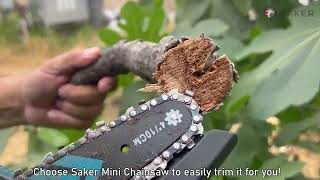 Small Size, Big Impact: Meet the SAKER® Mini Chainsaw! 🌲💪