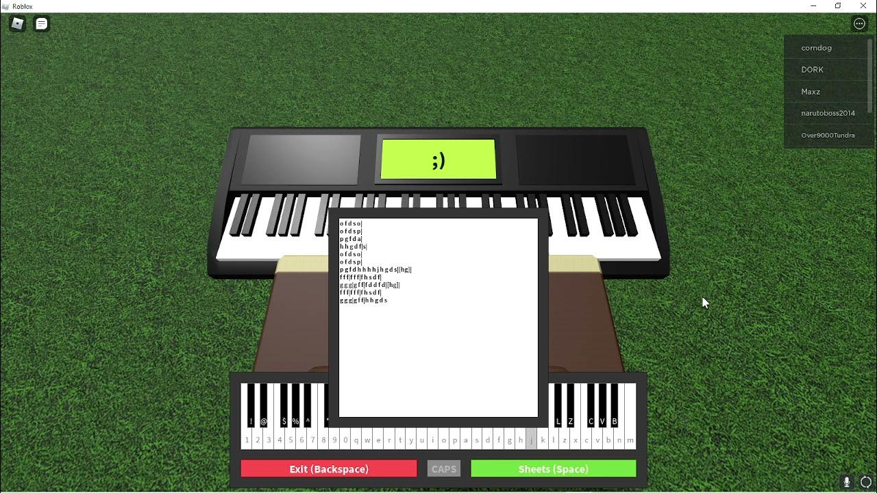 Jingle Bells on roblox piano! (sheet in desc) YouTube