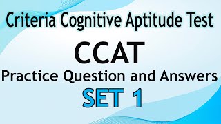 1. CCAT Practice Question and Answer | Set 1