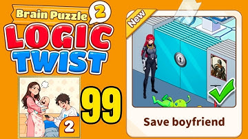 Brain puzzle 2 logic twist level 99 solution walkthrough ( save boyfriend )