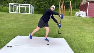 Simple StickHandling drills for Hockey! Pt 8 (through the legs deception)