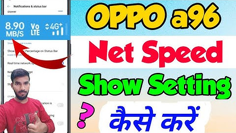OPPO a96 me Network Speed Kaise Show Kare | oppo a96 network speed | oppo a96 Net Speed setting