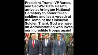 Donald Trump, JD Vance and Pete Hegseth honor fallen heroes at Arlington National Cemetery