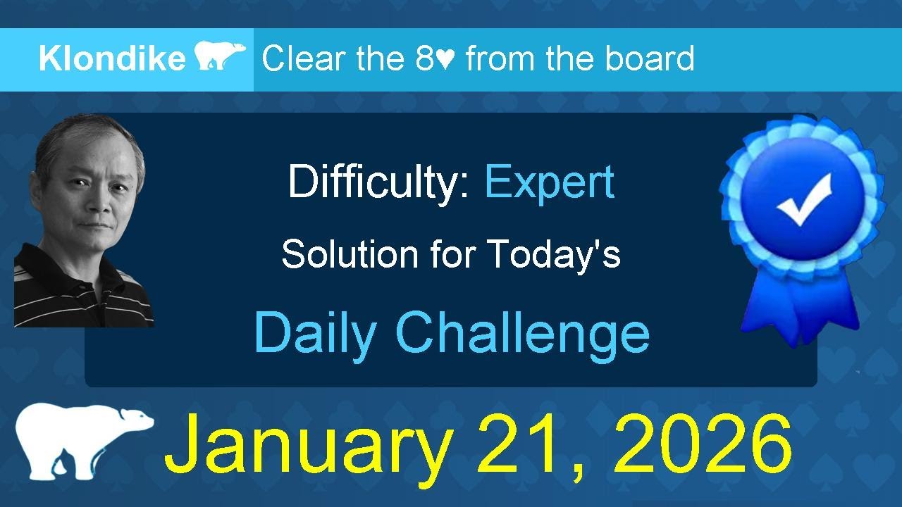 Microsoft Solitaire Collection: Klondike - Expert - January 21, 2026