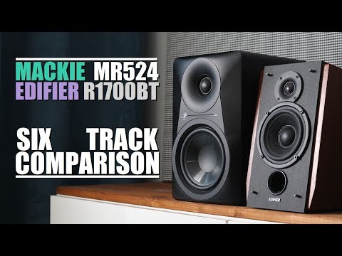 Mackie MR524 vs Edifier R1700BT  ||  6-Track Comparison