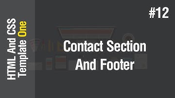[Arabic] HTML & CSS Template One 2021 - #12 - Create Contact Section And Footer