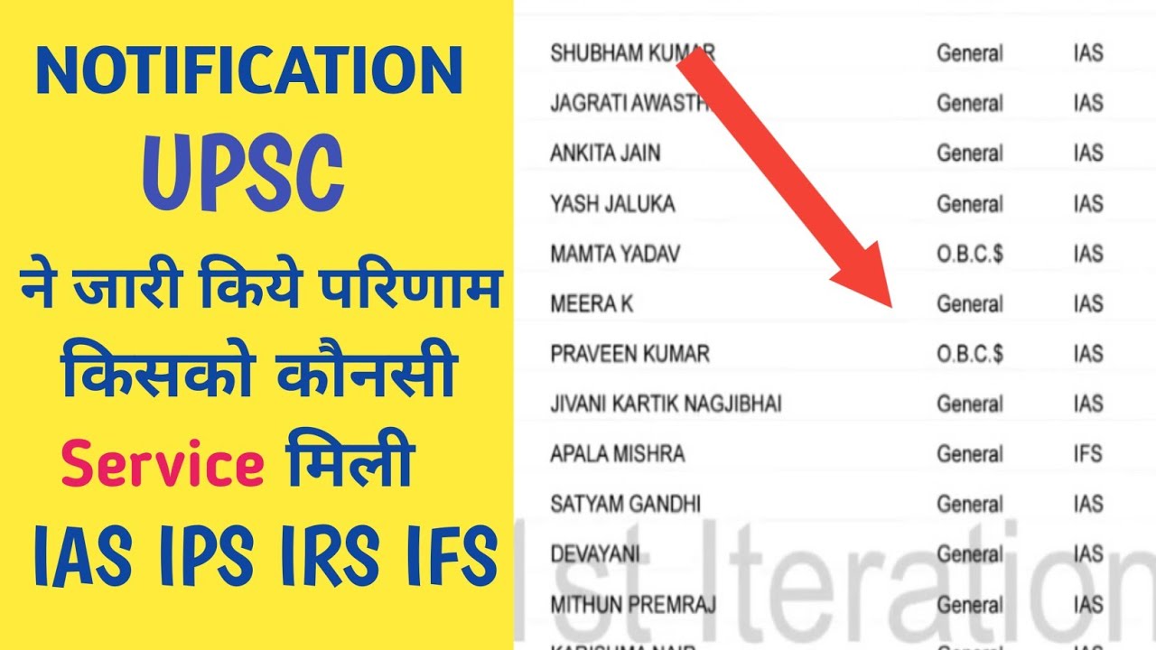 UPSC 2020 Seat Allocation Civil Services Examination 2020 Service