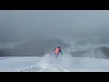 Peaceful powder skiing relaxing music