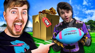 MrBeast Sent us a Custom FOOTBALL? (Ft. YoBoy Pizza!)