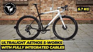 Building an ULTRALIGHT custom Specialized AETHOS S-Works with INVISIBLE CABLE ROUTING!