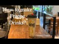 Cafe vlog ep328  how to make frappe drinks  caramel frappe  taste with new drinks