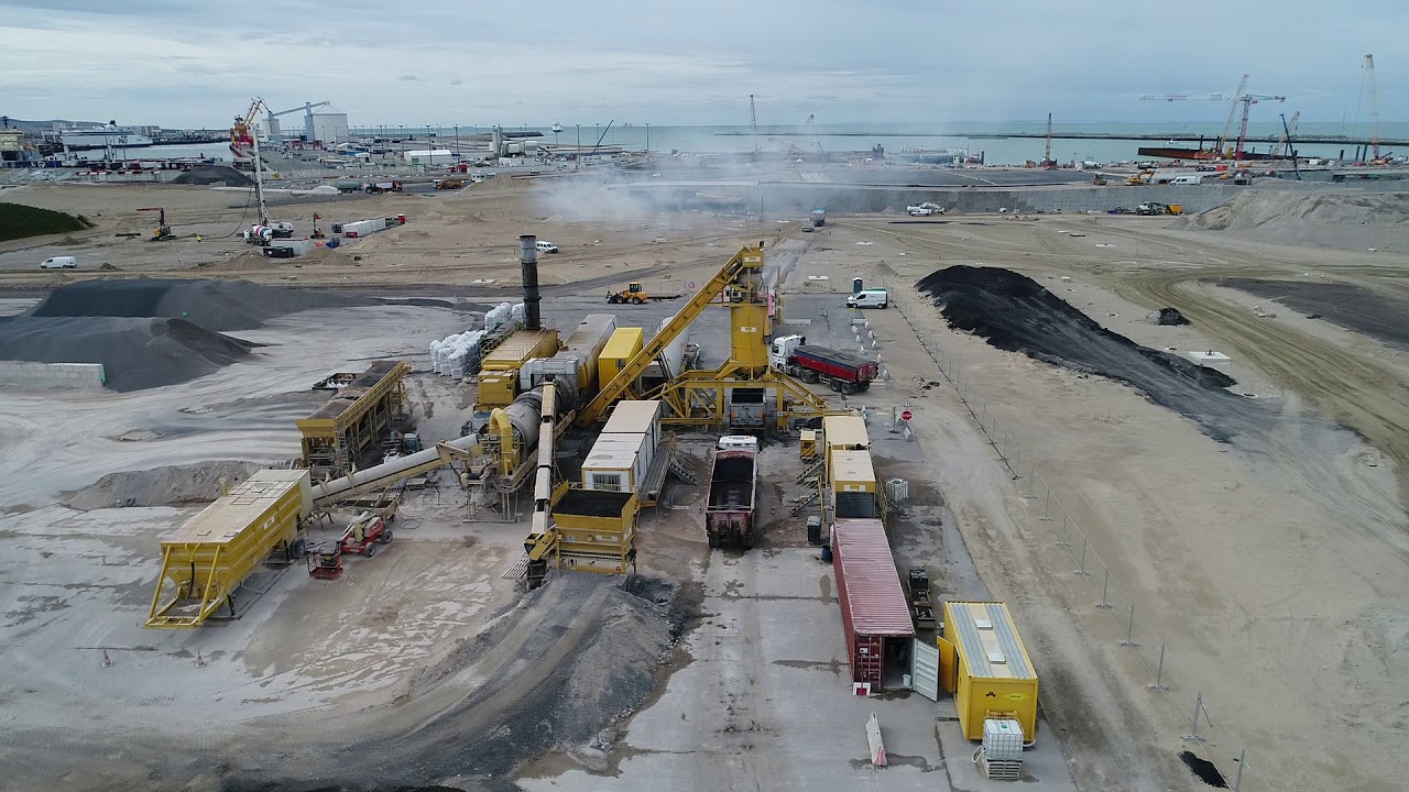 Port de Calais Centrale enrobés Spie Batignolles
