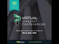 10 Banks Present At March 26 Virtual Investor Conference 10 Banks Present At March 26 Virtual Investor Conference