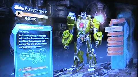 Transformers Fall of Cybertron Demo - custom characters